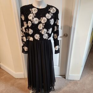 Jack Bryan vintage evening dress size 14 with beads work